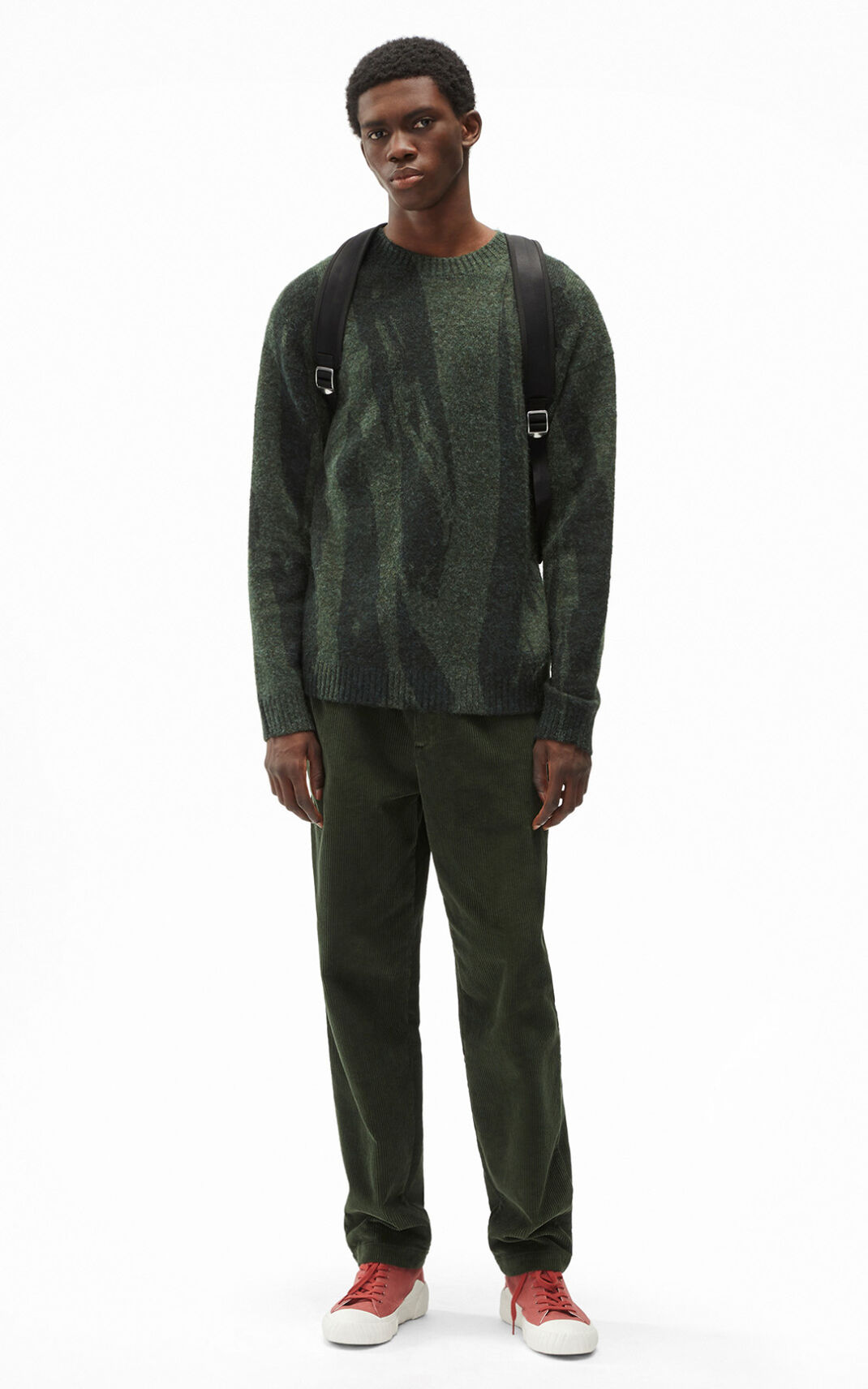 Suéter Kenzo Pleat Camo Masculino - Caqui Escuro | 126EKTSPC